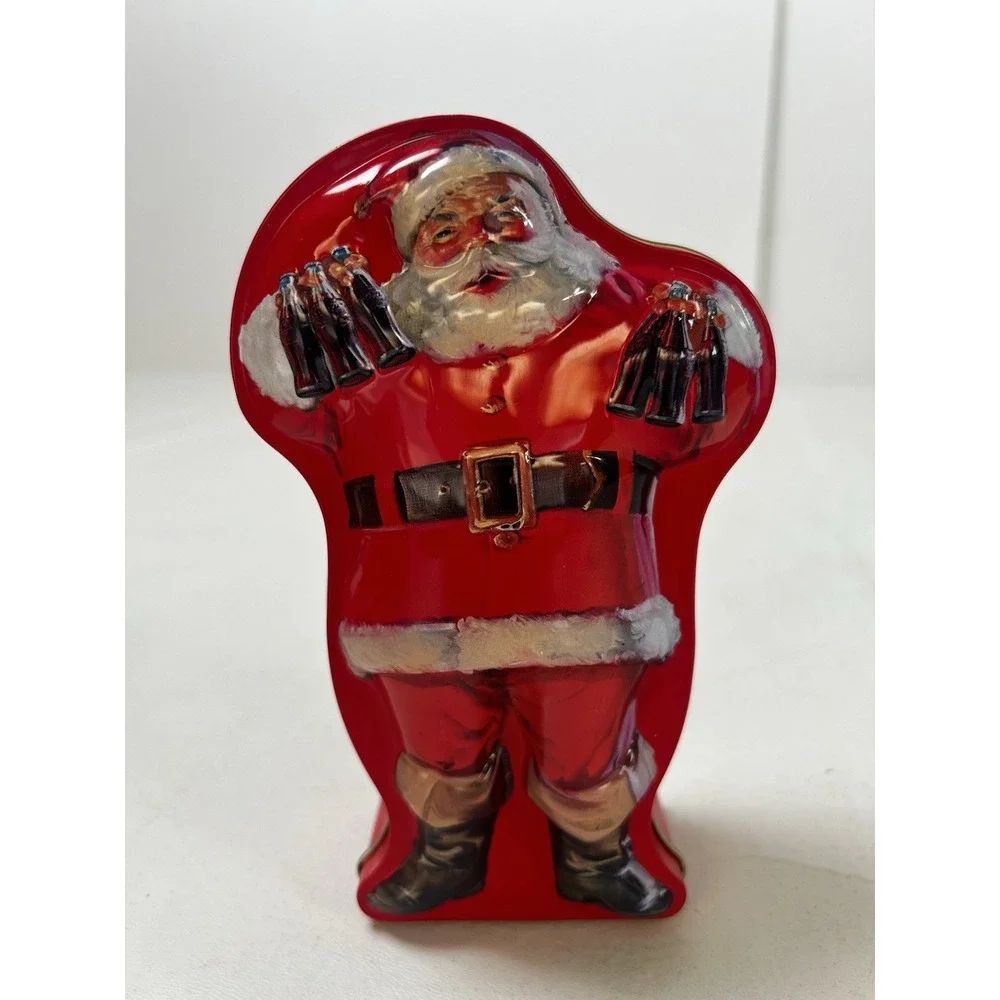 Coca Cola SANTA CLAUS Playing Cards in Collectible Red Tin 2 Decks Vintage NIB